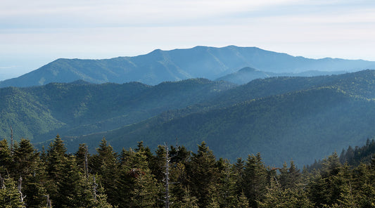 Clingmans Dome Observation Tower overlook in the Great Smoky Mountains National Park.