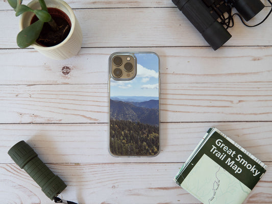 Mount Le Conte Smoky Mountains Clear Case for iPhone Inspired by the Great Smoky Mountains National Park