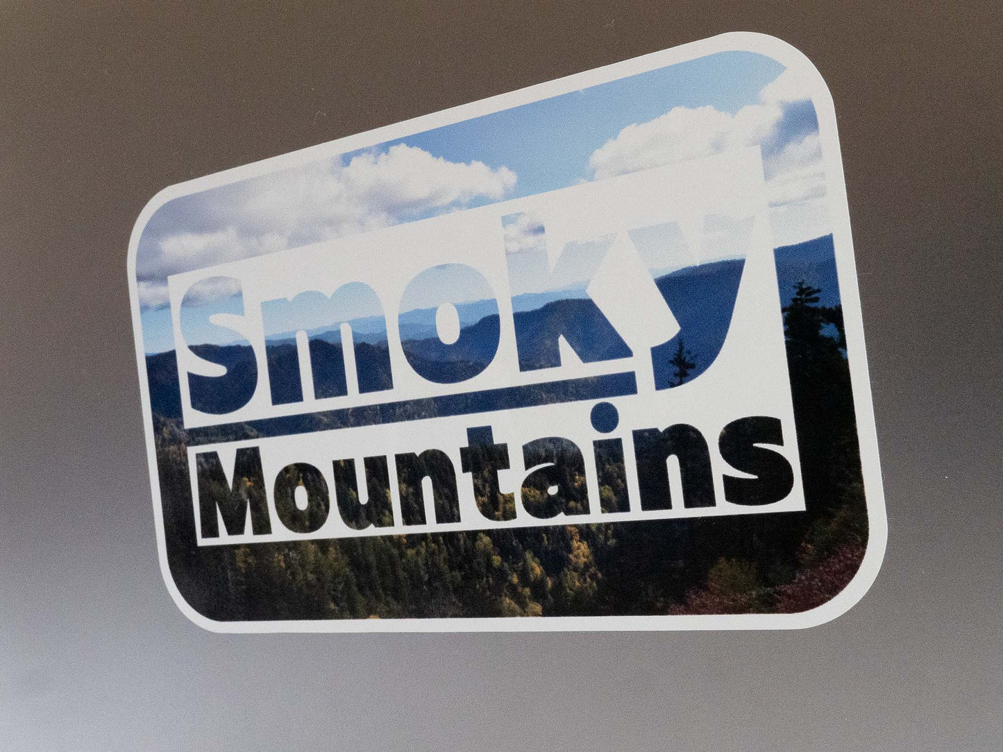 Great Smoky Mountains National Park Sticker 5.5" x 5.5" that Incorporates Picture of Mount Le Conte