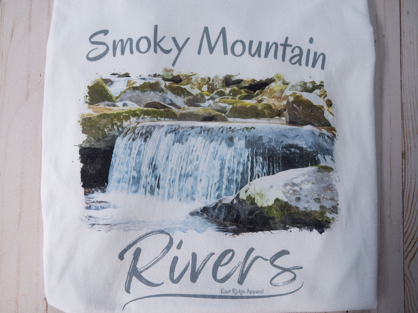 Smoky Mountain Rivers T-Shirt inspired by the Great Smoky Mountains National Park by East Ridge Apparel.