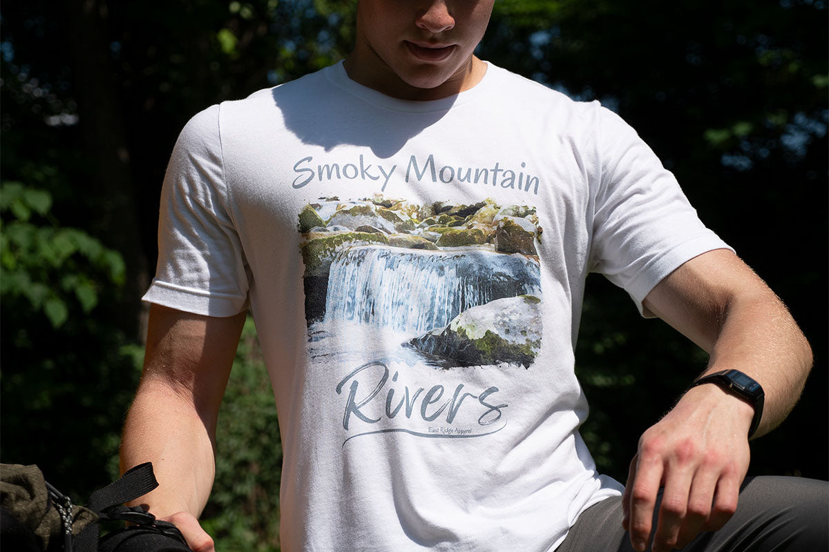 Smoky Mountain Rivers T-Shirt inspired by the Great Smoky Mountains National Park.