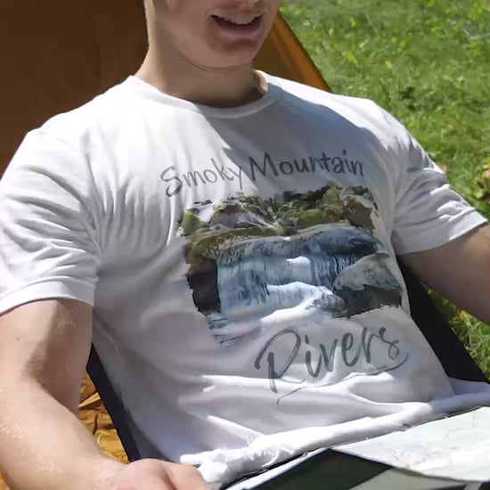 Smoky Mountain Rivers T-Shirt video inspired by the Great Smoky Mountains National Park by East Ridge Apparel.